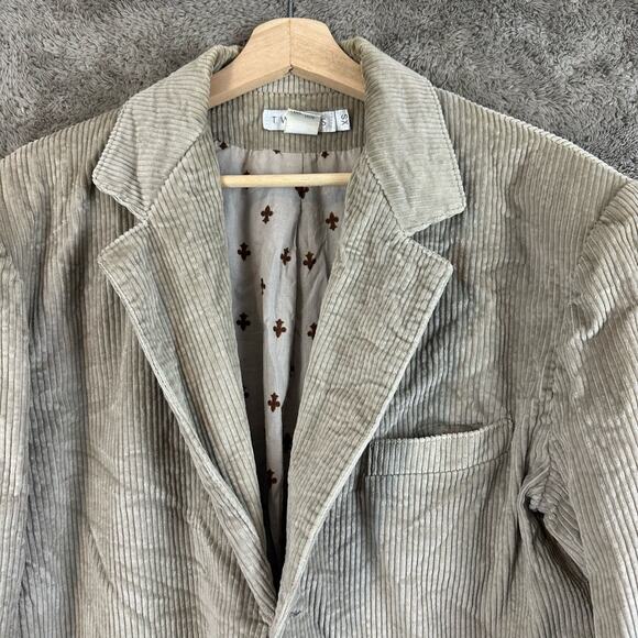Tweeds Corduroy Blazer Jacket Longline Tan Beige Women's XS Extra Small - Picture 5 of 11